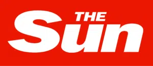 Logo of The Sun newspaper, associated with media coverage of Chris Meaden's therapeutic services for anxiety and trauma treatment.