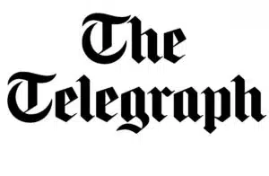 The Telegraph logo, associated with press and media coverage of Chris Meaden's therapeutic services for anxiety and trauma.