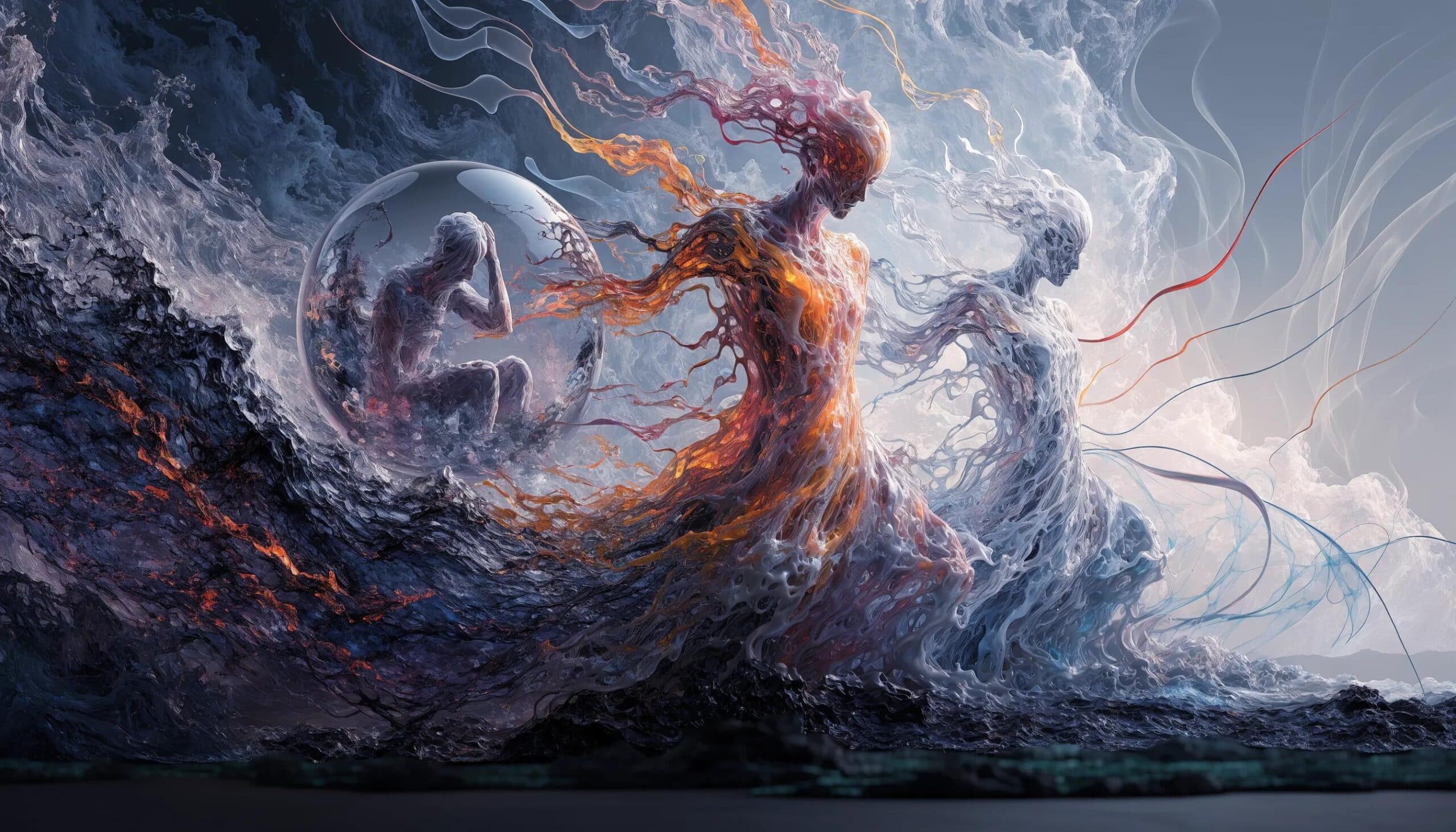 Abstract visuals suggesting emotional shifts achieved through Havening Techniques